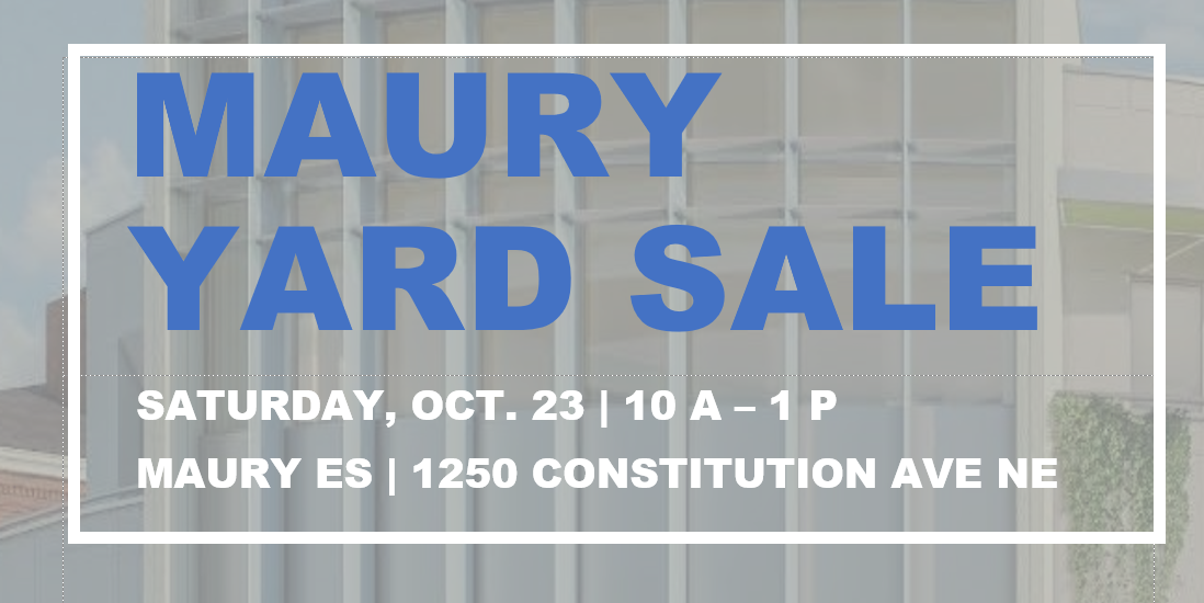Save the Date Maury Yard Sale Oct. 23 Maury Elementary